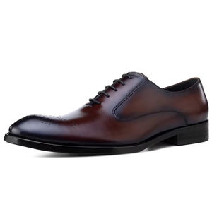 Oxfords de Negocios Casuales de Lujo, Hechos a Mano con Tres Costuras Goodyear, de Alta Calidad, Formales para Hombre, de Cuero Genuino con Cordones - Product Image 2
