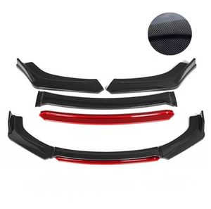 Nuovo stile auto protezione esterna labbro anteriore nero + rosso lucido universale paraurti anteriore labbro - Product Image 6