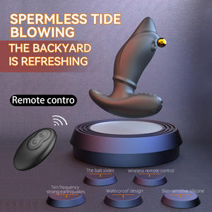 Ferngesteuerter Vibrierender Analplug mit Perlen-Rollmassage Anales Erwachsenen-Sexspielzeug für Männer Frauen Paare - Product Image 6