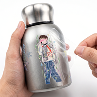 Autocollants personnalisés 3D UV pour impression offset CMYK, imperméables, à forte adhérence, pour banques d'alimentation, électronique, bouteilles en verre, mugs, gobelets