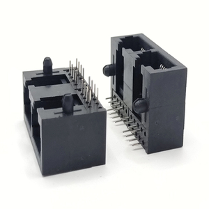 Màu đen 1x2 10p8c <span class=keywords><strong>PCB</strong></span> kết nối điện tử RJ11 <span class=keywords><strong>RJ45</strong></span> Nữ kết nối <span class=keywords><strong>PCB</strong></span> <span class=keywords><strong>Jack</strong></span> <span class=keywords><strong>RJ45</strong></span> modularethernet <span class=keywords><strong>RJ45</strong></span> kết nối - Product Image 2