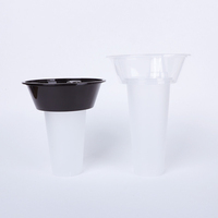 Gobelets et couvercles en plastique PP biodégradables écologiques de 500 ml/700 ml sur mesure avec logo personnalisé pour thé au lait Boba, jus et collations
