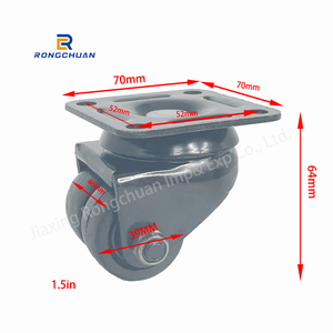 Roda do perfil baixo Rodas dobro do <span class=keywords><strong>nylon</strong></span> Capacidade de carga alta <span class=keywords><strong>2</strong></span> polegadas/1,5 polegadas - Product Image 5