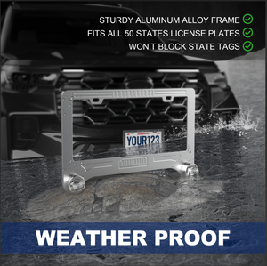 Số tấm khung nóng bán <span class=keywords><strong>LED</strong></span> bóng đèn giấy phép tấm khung xe tấm giấy phép với đèn pha Đèn Sương Mù Phụ kiện xe mới - Product Image 3