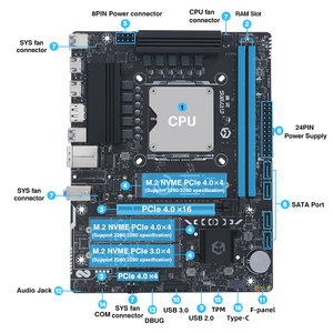 ERYING nuevo para Intel Core <span class=keywords><strong>I7</strong></span> 13700HX 16C24T DDR4 RAM NVME Interposer LGA 1151 placa base <span class=keywords><strong>CPU</strong></span> Combo para DIY Kit de computadora de escritorio - Product Image 3