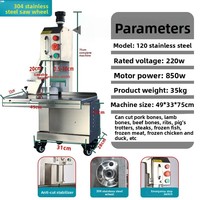 Scie à viande et à os automatique WF, en acier inoxydable 304, haute efficacité, usage commercial pour restaurants et aliments surgelés