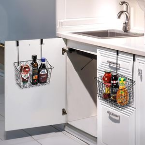 Organizador Metálico Oniya para Colgar Sobre la Puerta del Gabinete, <span class=keywords><strong>Cesta</strong></span> de Almacenamiento Colgante de Pared, <span class=keywords><strong>Cesta</strong></span> de Alambre para Organización del Fregadero de la Cocina - Product Image 4