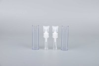 Bouteille en verre de tube carré en plastique de 10ML Vaporisateur de parfum transparent