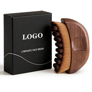 Spazzola per il Viso con Logo Personalizzato - Design Ergonomico per Drenaggio Preciso della Pelle e Massaggio, Allevia la Fatica, Dry Brushing - Product Image 1