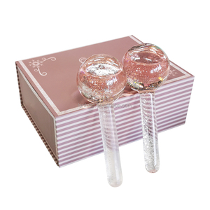 Boule à roulettes magique à paillettes, couleur champagne, rose, rouleaux de glace, masseur facial froid - Product Image 3