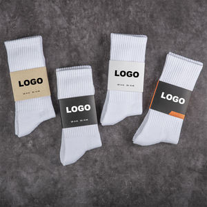 جوارب طاقم مضلعة مخصصة بتصميم حر بحروف مخصصة من القطن منسوج من شعار القطن - Product Image 3