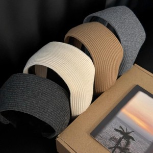 Celebrity with the same wide-brimmed knitted headband female cloud non-slip hairpin wash <b>face</b> headband headband headdress - Product Image 5