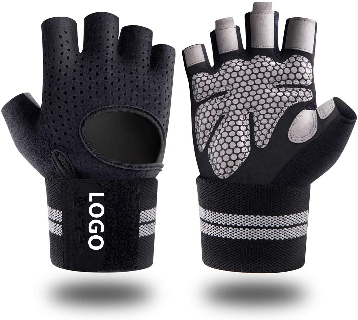 Лидер продаж 2022, силиконовые Нескользящие мужские и женские Перчатки для фитнеса и тренировок на полпальца для тяжелой атлетики, бодибилдинга
