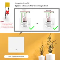 Interrupteur intelligent Zigbee, application Tuya Smart Home, télécommande, matériau ABS, utilisation en intérieur, interrupteur mural universel à un seul bouton, zéro feu, US
