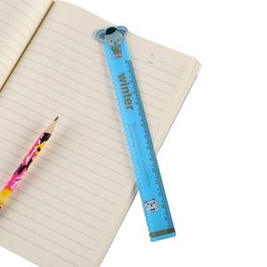 Regla de plástico multifuncional con ondas de dibujos animados bonitos de 15cm al por mayor, útiles escolares creativos prácticos para juego de reglas de geometría matemática - Product Image 5
