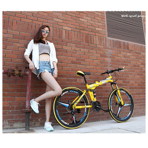 Bicicleta de <span class=keywords><strong>Montaña</strong></span> de 21 Velocidades Directo de Fábrica, Bicicleta de Una Velocidad con Freno de Disco Doble de 26/24 Pulgadas, Bicicleta Plegable para Estudiantes - Product Image 1