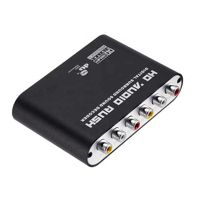 AC3/DTS Digital Audio Decoder 5.1 CH Digital Audio Sound Decoder to Analog 5.1 Converter Box