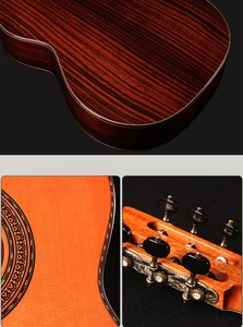 Guitare classique professionnelle Gekae K-1603 de haute qualité tout solide avec accoudoir et étui rigide touche en ébène - Product Image 5