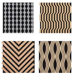 Panneau <span class=keywords><strong>acoustique</strong></span> en placage de bois naturel facile à installer pour la décoration murale du salon, design 3D, écologique, <span class=keywords><strong>isolation</strong></span> phonique - Product Image 1