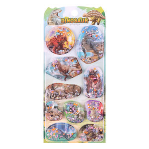 SHANLE-pegatina de dinosaurio Jurásico de dibujos animados para niños, lámina personalizada para <span class=keywords><strong>teléfono</strong></span>, cubierta de libro, papelería, pegatina fluida líquida, venta al por mayor - Product Image 3