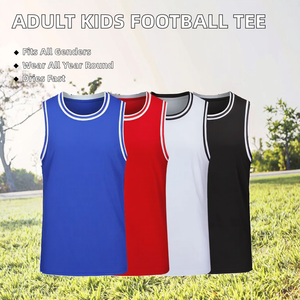 Maillot de basket-ball personnalisé de haute qualité, 100% polyester, sans manches, tissu en maille, service OEM/ODM - Product Image 6