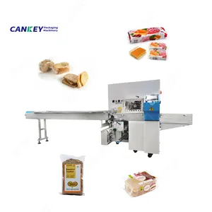 Cankey Mezcla Automática Pan Tostado Flujo de Envasado Mini Bizcocho Precio Horizontal de Máquina Envasadora de Pasteles