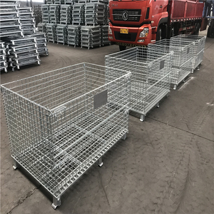 China Fornecedor Europa Estilo 1000Kg Aço Malha Caixa Fio Recipiente Rolo Stillage <span class=keywords><strong>Pallet</strong></span> Gaiola Rack Armazém Armazenamento - Product Image 6