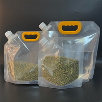 Bolsa de Plástico Impresa Personalizada con Boquilla y Asa para Alimentos, Bolsa de Embalaje Líquido de Gran Capacidad, Flexible, para Granos, Frijoles y Arroz