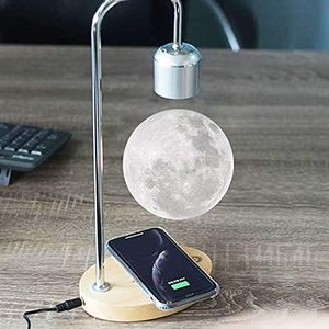 Magnetic Levitation LED Moon Lamp Floating Wireless Charging Desk <b>Light</b> <b>Smart</b> Home for Office Decor - Product Image 1