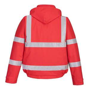 PORTWEST-Blouson aviateur rouge haute visibilité S463RERL-EAN 5036108191451 HI-VIS WORKWEAR - Product Image 2