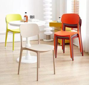 Sillas de Plástico Nórdicas de Alta Calidad al por Mayor, Sillas de Comedor Casuales para Cocina y Hogar, Sillas Comerciales Apilables Simples para Restaurantes - Product Image 2