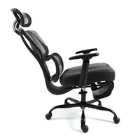 Chaise de bureau ergonomique pivotante moderne et personnalisable en tissu avec repose-pieds pour bureau à domicile et salle de réunion