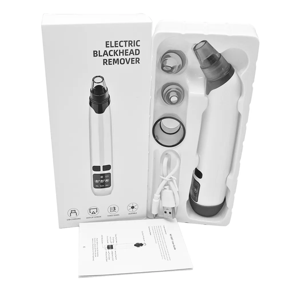 Kit d'outils d'aspiration pour éliminer les boutons, appareil électrique chauffant par aspiration, nettoyeur des pores du visage
