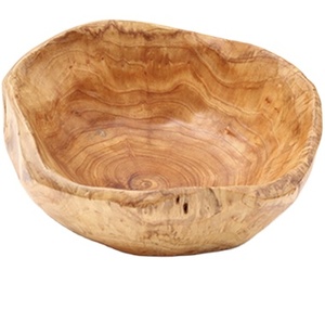 Bol à salade en bois de <span class=keywords><strong>racine</strong></span> de <span class=keywords><strong>sapin</strong></span> naturel sculpté à la main, rond, grand, faible MOQ, pour la cuisine - Product Image 1