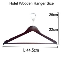 OWENTEK Perchas de Madera Naturales Antirrobo con Anillo de Seguridad de Acero Inoxidable, de un Solo Nivel, para Uso en Hoteles, Almacenamiento de Bolsas y Cocina