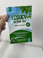 Sachet personnalisé thermoscellable à trois soudures latérales avec fermeture éclair et encoche de déchirement pour café, tisanes et feuilles de thé