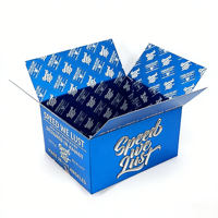 Grande boîte d'expédition en carton ondulé épais et solide, écologique, robuste, avec logo personnalisé pour l'emballage en gros