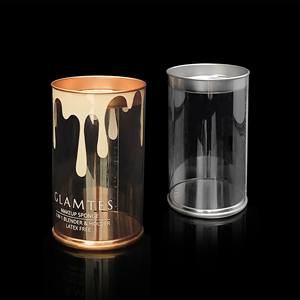 Tubo de Plástico <span class=keywords><strong>PET</strong></span> Reciclável Personalizado de Fábrica com Tampa de Metal ou Plástico, Recipientes Cilíndricos Transparentes para Embalagem de Cosméticos e Alimentos - Product Image 1