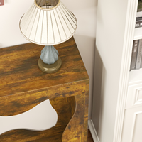 Table console en bois massif de luxe américaine |   Table de foyer rétro pour maison d'hôtes - Table d'appoint haut de gamme pour salon de villa, idéale pour la maison moderne