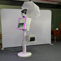 Photomaton portable à écran tactile de 15,6 pouces, style carré, en métal, pour les fêtes et les événements