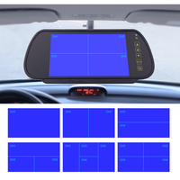 Hanhan7 pulgadas 4 Channel ideideo nnput urround ieiew Uad crecrecrecreview earview ararking evereverse everisplay ar irror onitor