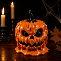 Décoration d'Halloween en gros : Figurine Citrouille Jack O'Lantern Fondante en Polyrésine, Statue de Table Effrayante, Vente Directe Usine Personnalisée
