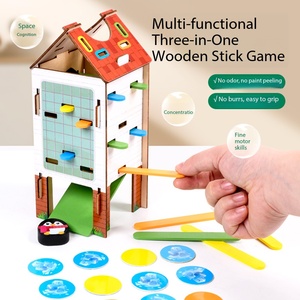 Set Educativo Montessori Tre-in-Uno con Bastoncini di Legno per <span class=keywords><strong>Disegno</strong></span> e Gioco di Equilibrio per Bambini 4-6 Anni - Product Image 2