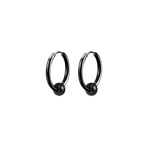 Unisex Round Stainless Steel Clip-on <b>Earrings</b> With Ball Beads 8mm 10mm 12mm 14mm For Everyday Wear - Product Image 5