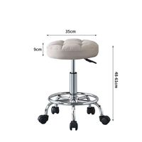 Robuster Metall-Friseurhocker mit Spezial-Hubfunktion und Rollen – Drehbarer Friseurstuhl, Einfacher Schminkhocker für Zuhause