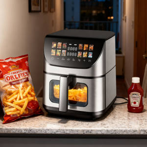 Freidoras de aire industriales comerciales de gran capacidad, 15 litros, 12L, 10L, máquina eléctrica de Metal de acero inoxidable sin aceite para restaurante - Product Image 1