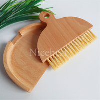 Ensemble de balai de bureau et de pelle à poussière, dessus de Table, Mini brosse pratique en bois, poêle à poussière Combo pour le balayage de la maison