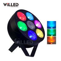 Éclairage de scène LED Par 7x40W Pixel DMX RGB DJ Disco Club Mariage Fête Parcan LED Plat Par Light