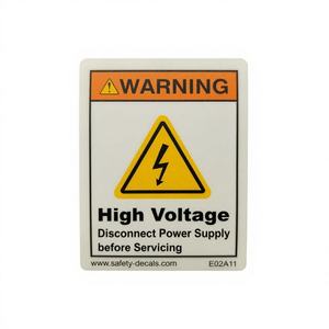 Etiqueta Adhesiva de Advertencia de Peligro de Descarga Eléctrica, Área de Alto Voltaje, Aviso de Aislamiento Eléctrico, Paneles Industriales, Maquinaria - Product Image 3