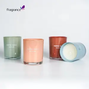 OEM Colorful ins style glass jar candles give aways gift sets scented candles in glass jars